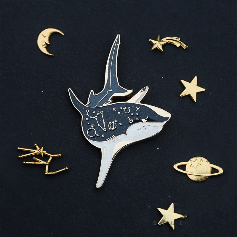 Ocean Shark Brooch Original Design Personality Metal