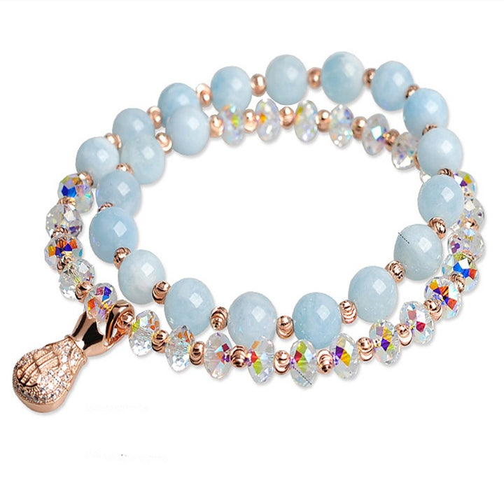 Ocean Mystery Natural Aquamarine Crystal Bracelet