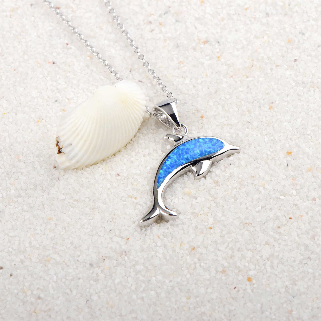 Ocean Dolphin Pendant Copper Necklace