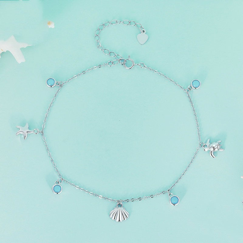 Original Summer Ocean Style Shell Feet Chain