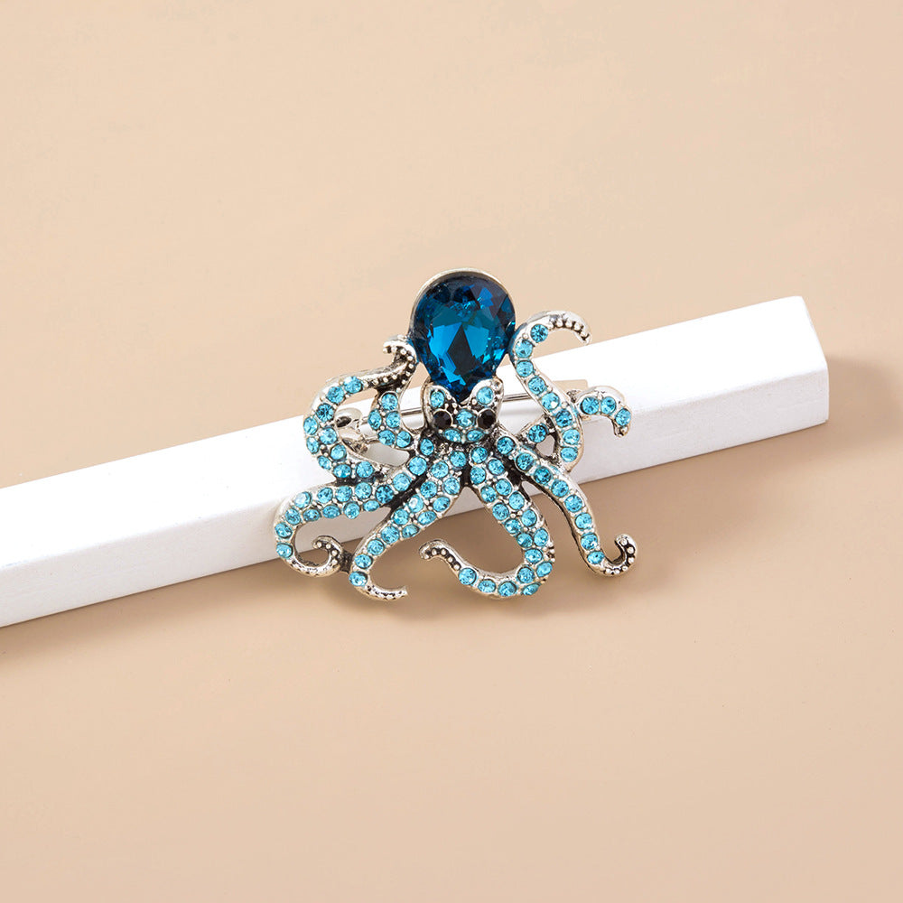 Simple Ocean Octopus Temperament Brooch Retro