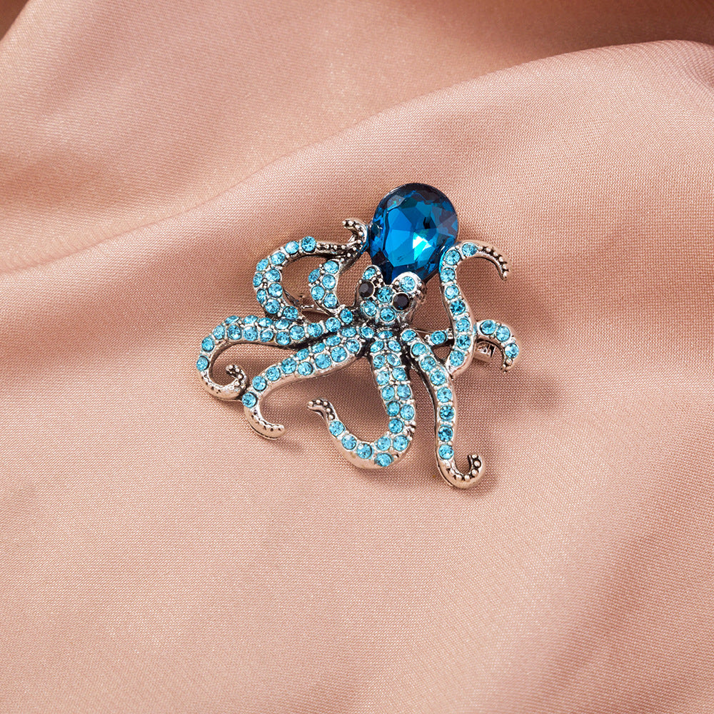 Simple Ocean Octopus Temperament Brooch Retro